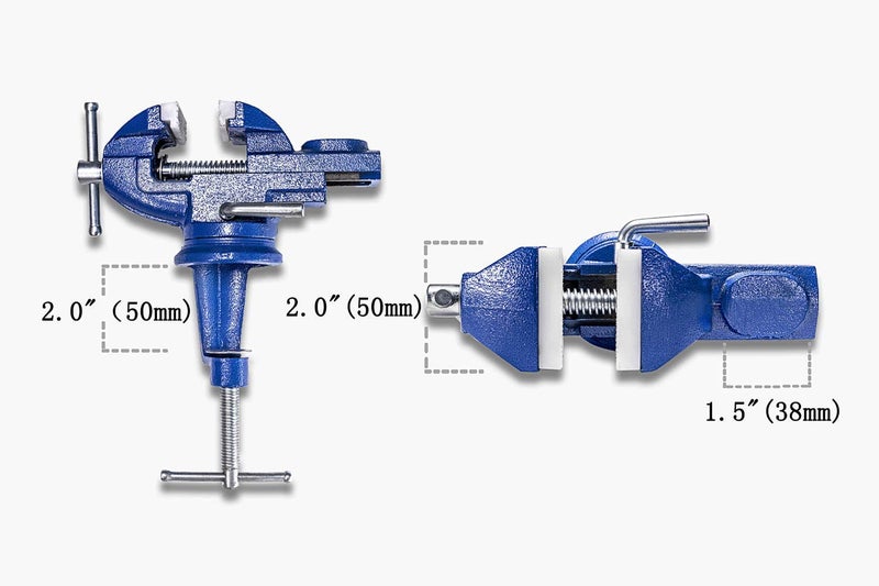 MYTEC Mini Home Vise, nylon jaws Clamp-On Vise, 2.0"" - Image 5